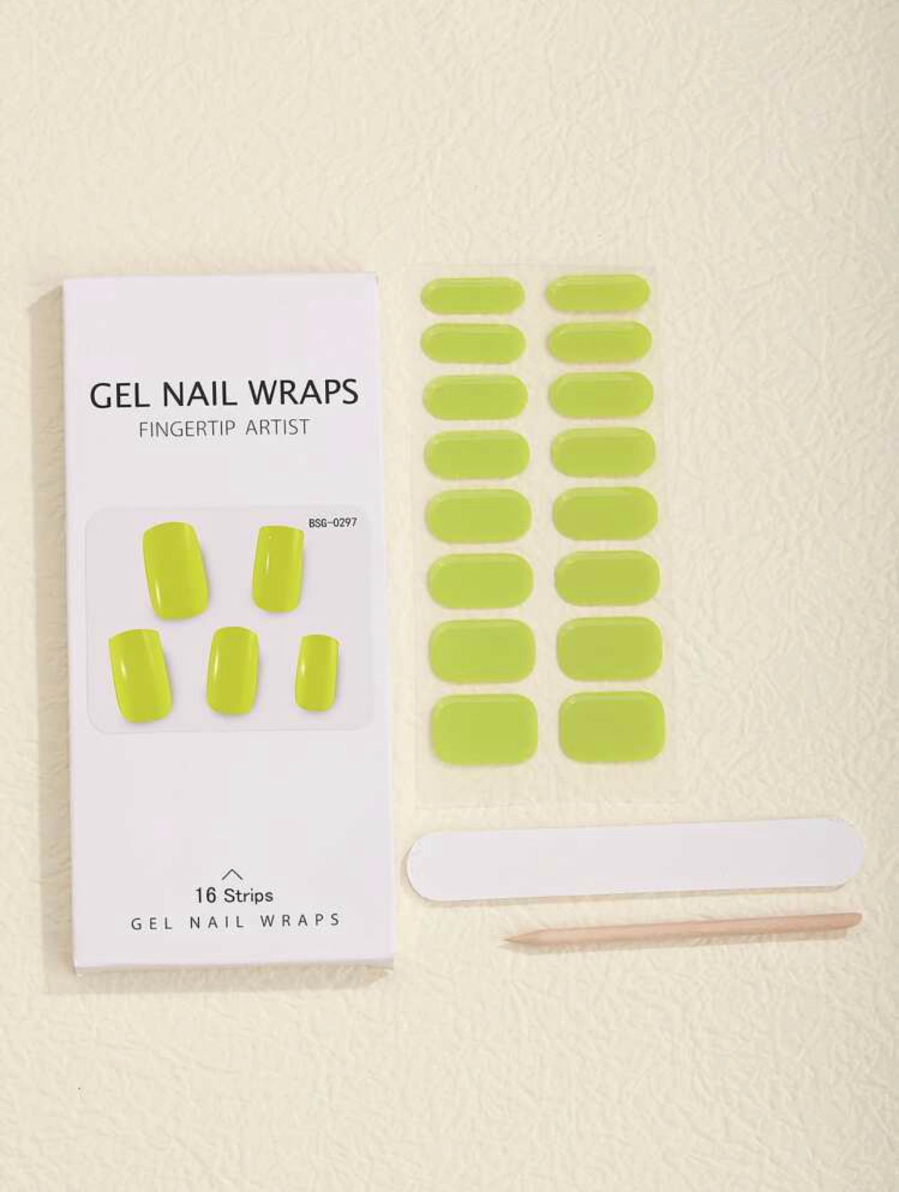 Gel Nail Wrap - Lime Green