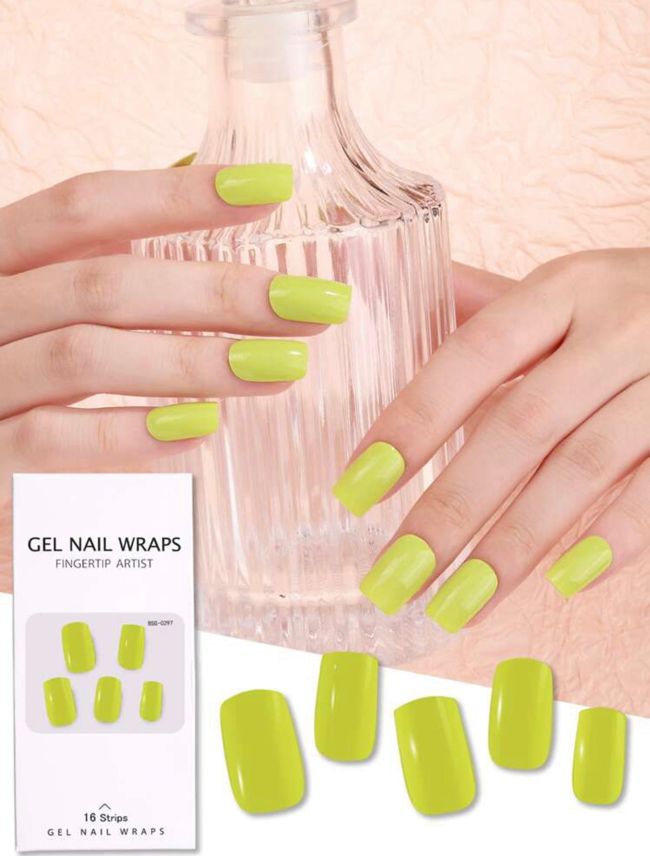 Gel Nail Wrap - Lime Green