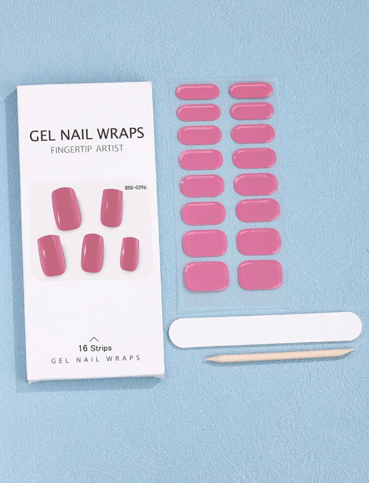 Gel Nail Wrap - Deep pink