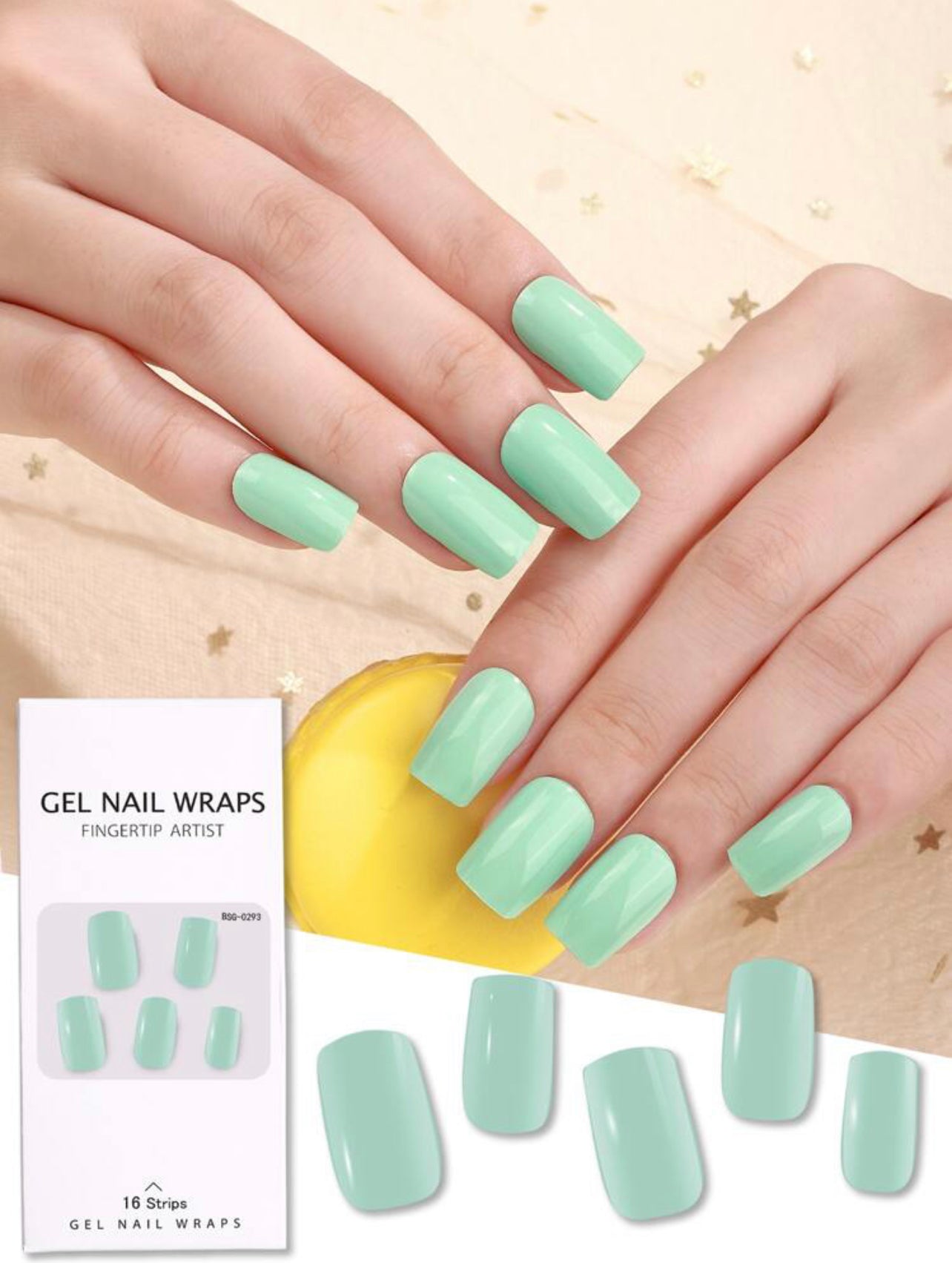 Gel Nail Wrap - Mint Green