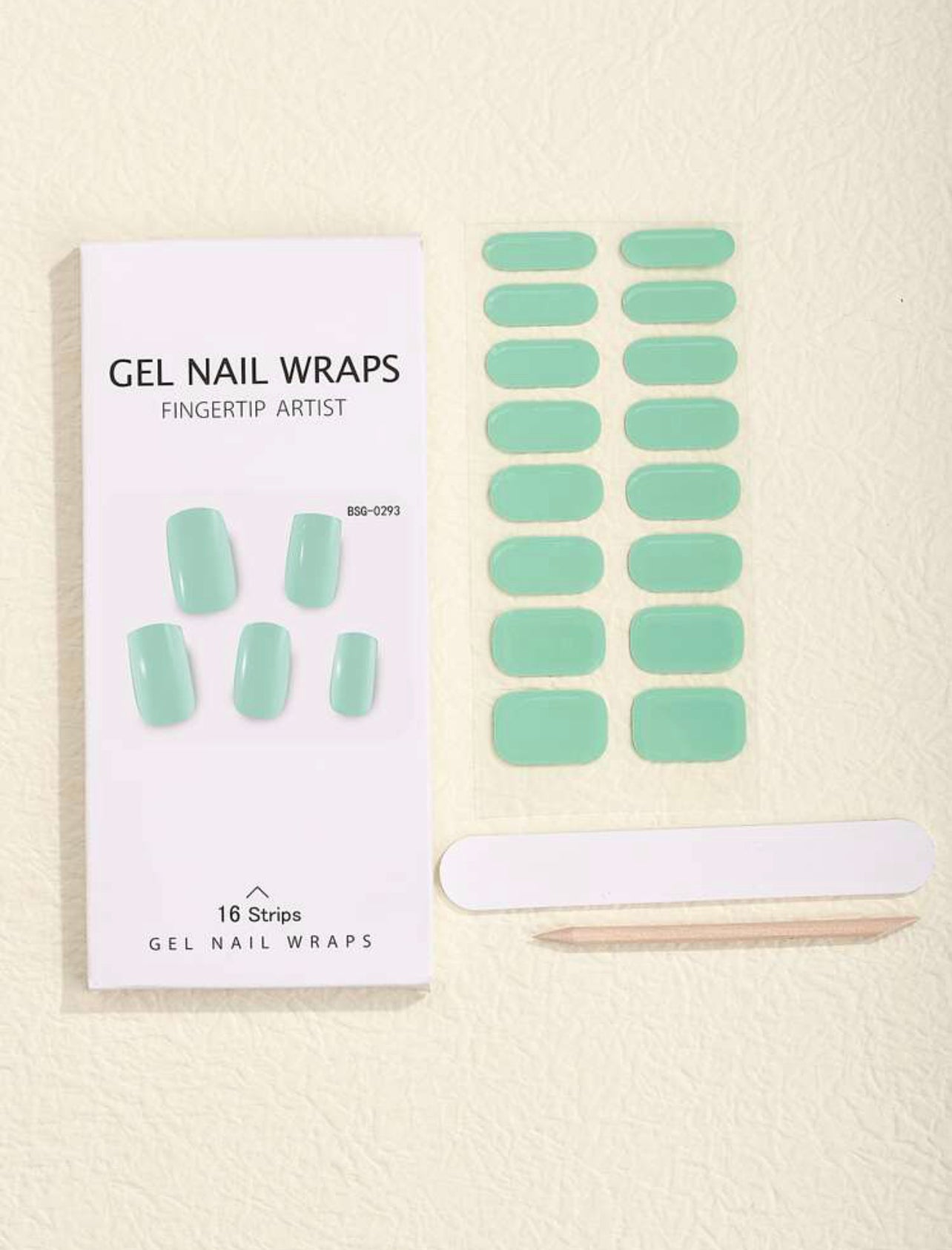 Gel Nail Wrap - Mint Green