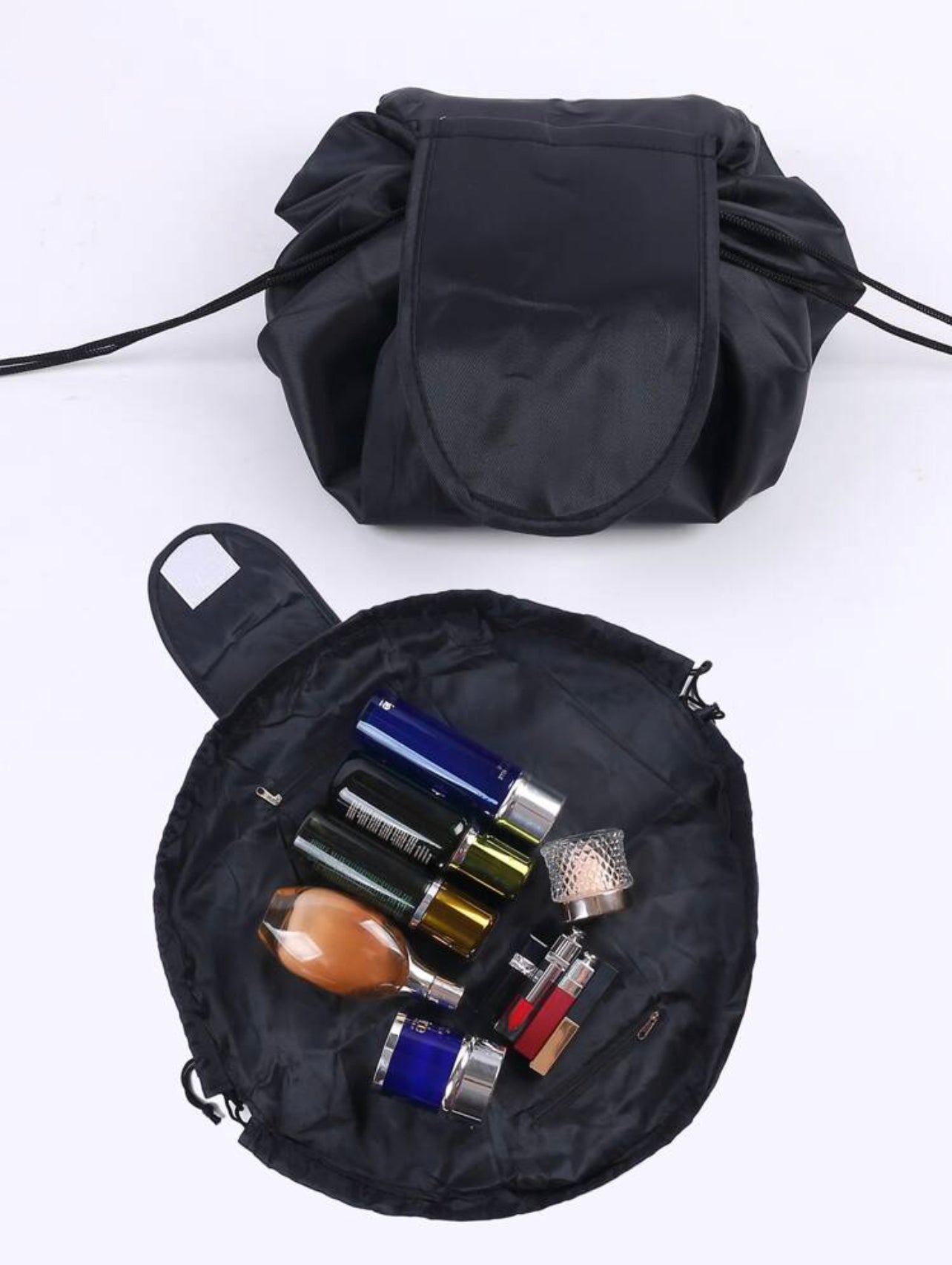 Drawstring makeup bag