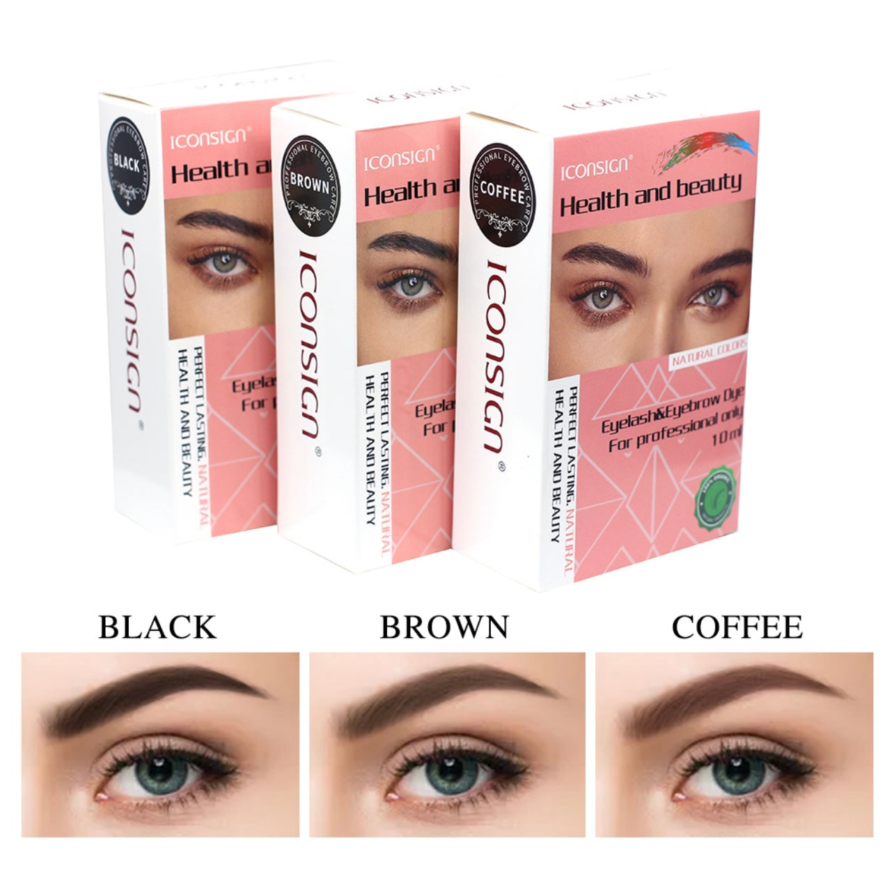 iconsign eyebrow and eyelash tint dye in kuwait on lavoca brown black coffee 